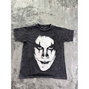The Crow Eric Draven Face Graphic Men's T-Shirt M Gray Licensed Merchandise
